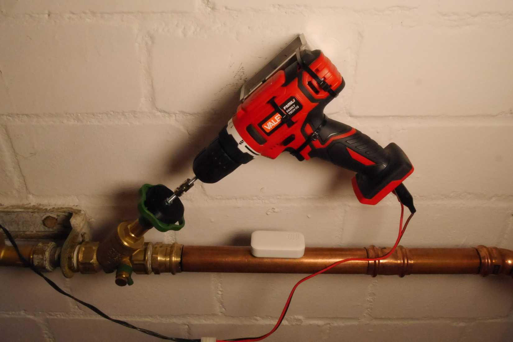 Automated water shutoff with leak sensor for a Raspberry Pi project.