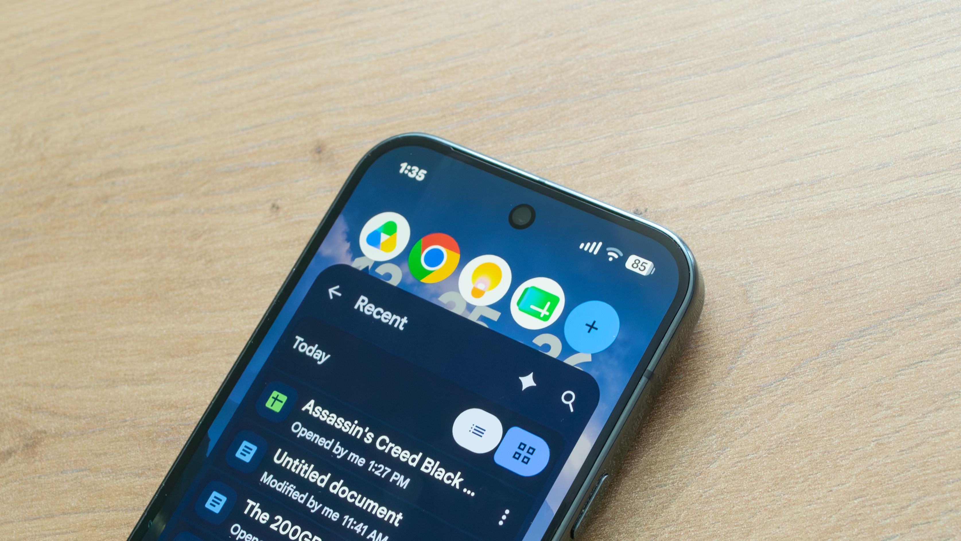 Four apps opened as app bubbles on a Pixel 10 Pro.