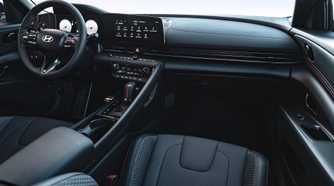 Shot of the passenger side in a 2024 Hyundai Elantra N-Line