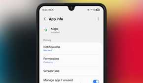 Google Maps app info on an Android device.