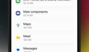Google Maps app as "Maps" in settings on an Android device.
