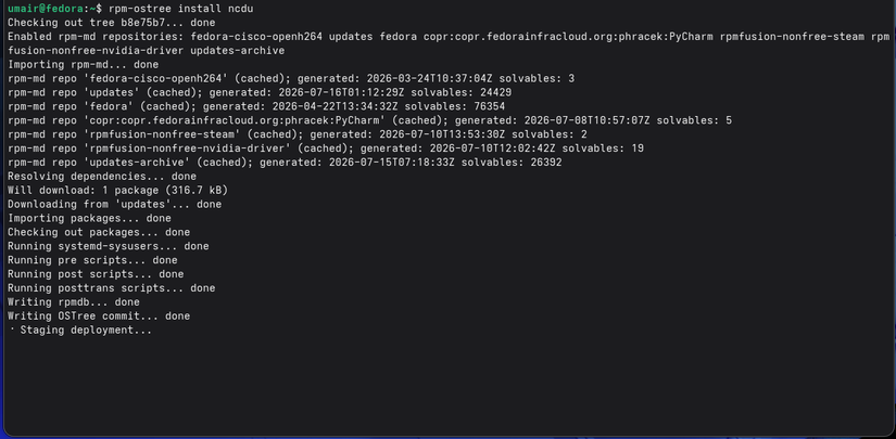 installing ncdu on fedora silverblue-2