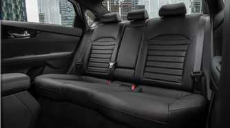 Shot of the rear seats in a 2022 Kia Forte.
