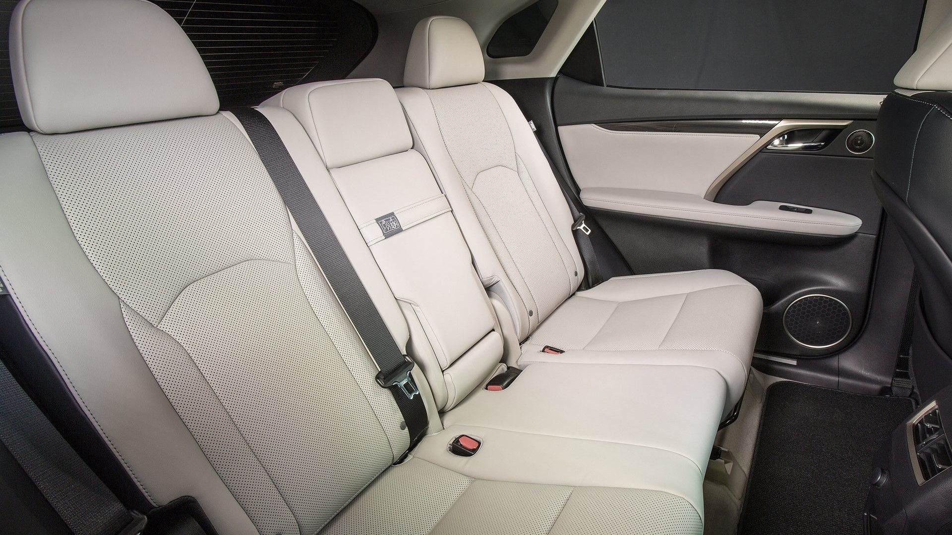 Shot of the rear seats in a 2016 Lexus RX