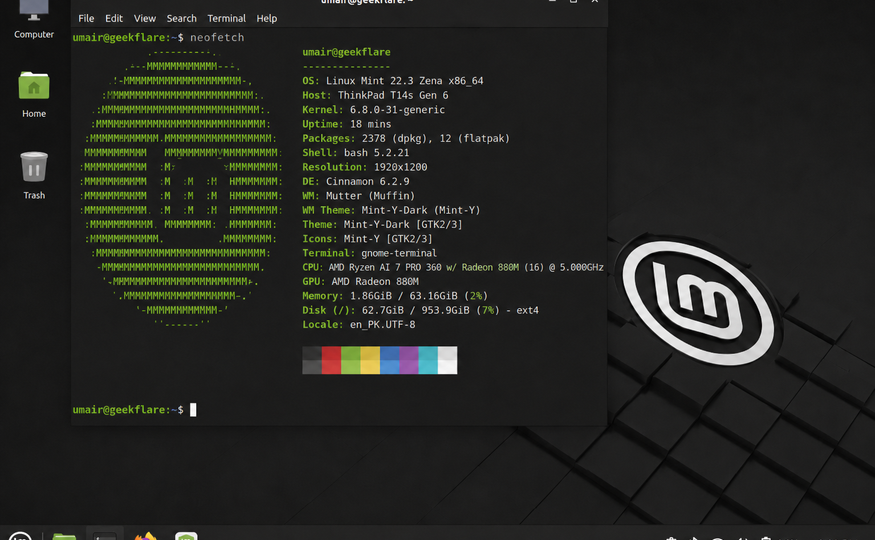 linux mint desktop