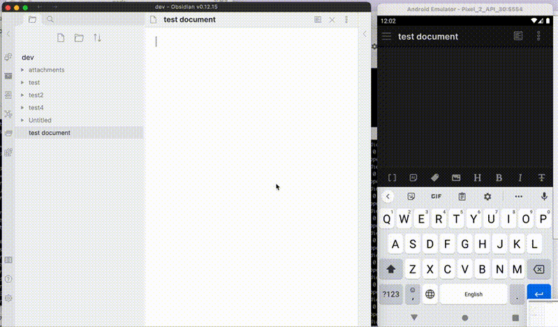 Live sync feature demo.
