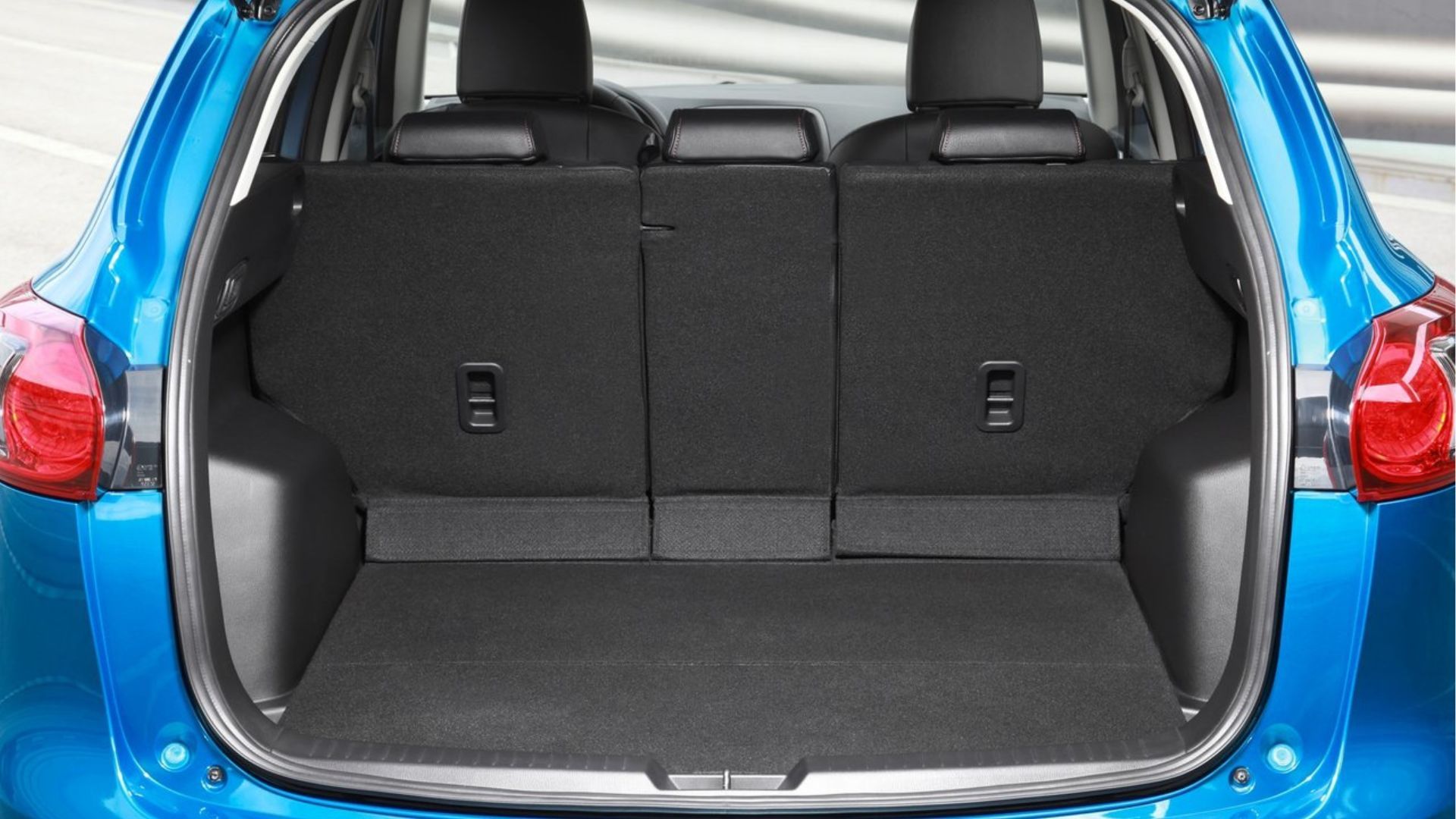Shot inside the trunk of a 2013 Mazda CX-5.