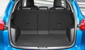 Shot inside the trunk of a 2013 Mazda CX-5.