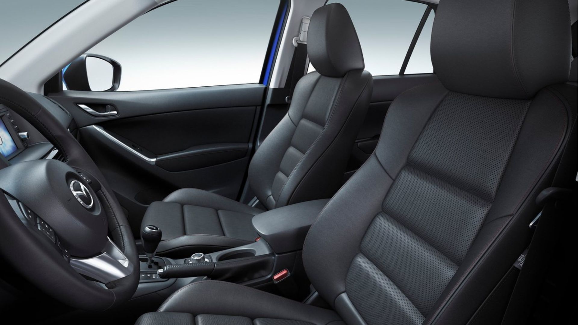 Shot of the interior inside the cabin of a 2013 Mazda CX-5.