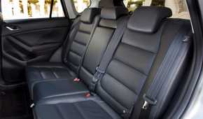 Shot of the rear seats in a 2013 Mazda CX-5.
