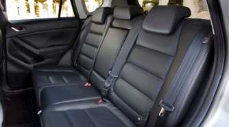 Shot of the rear seats in a 2013 Mazda CX-5.