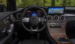Shot of the dashboard in a 2020 Mercedes-Benz GLC-Class
