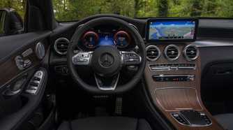 Shot of the dashboard in a 2020 Mercedes-Benz GLC-Class