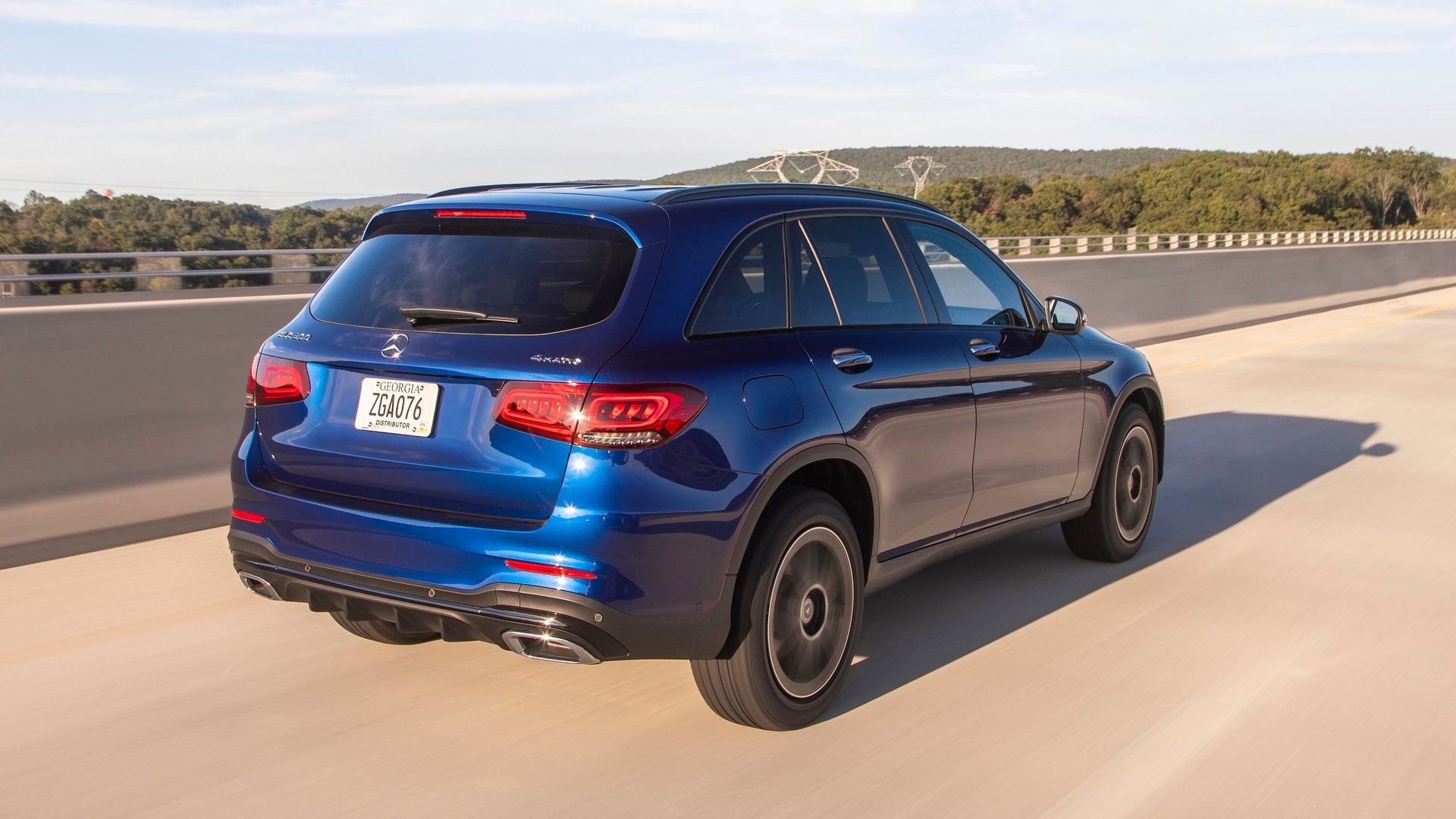 Rear 3/4 shot of a 2020 Mercedes-Benz GLC-Class