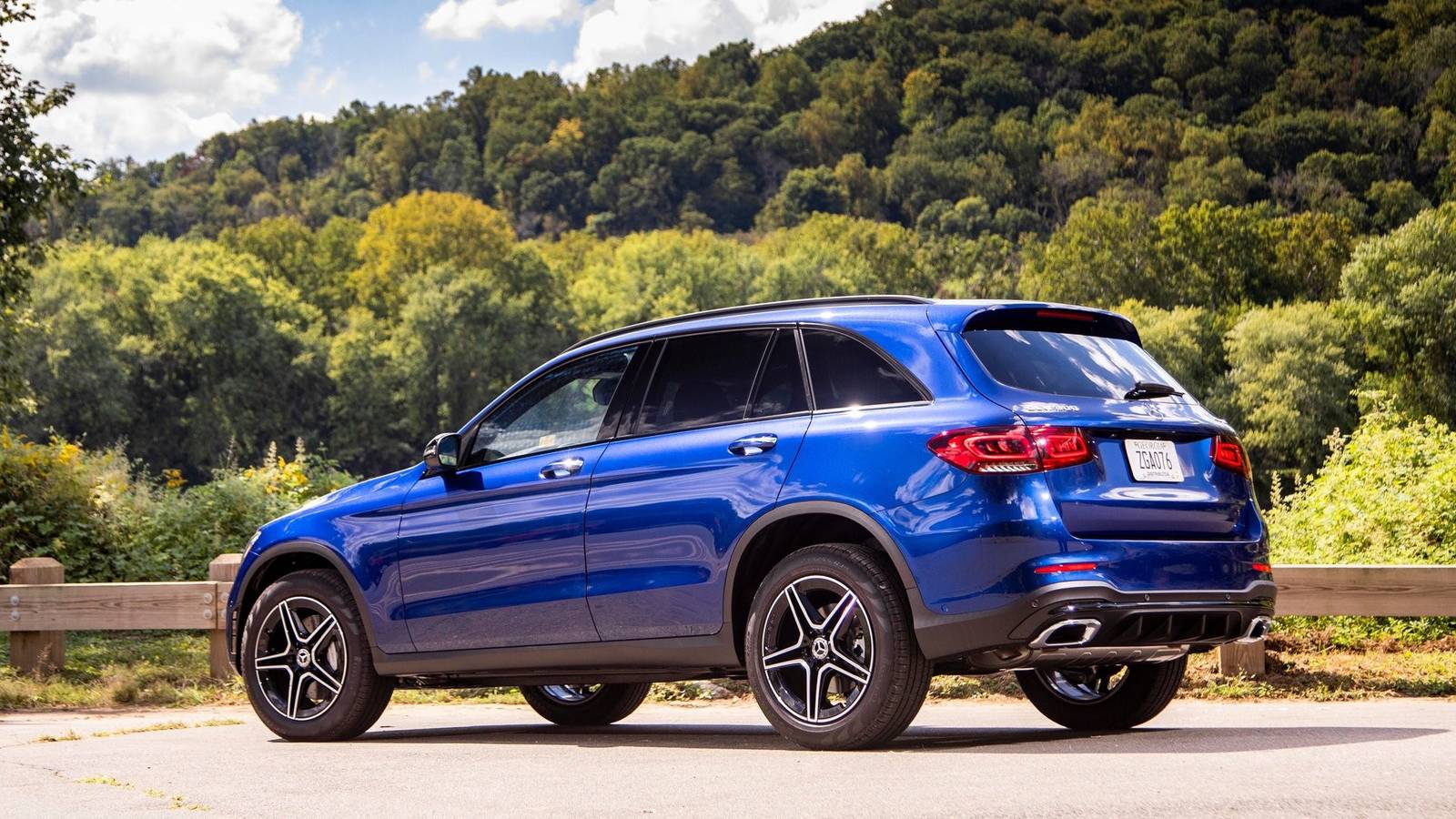 Rear 3/4 shot of a 2020 Mercedes-Benz GLC