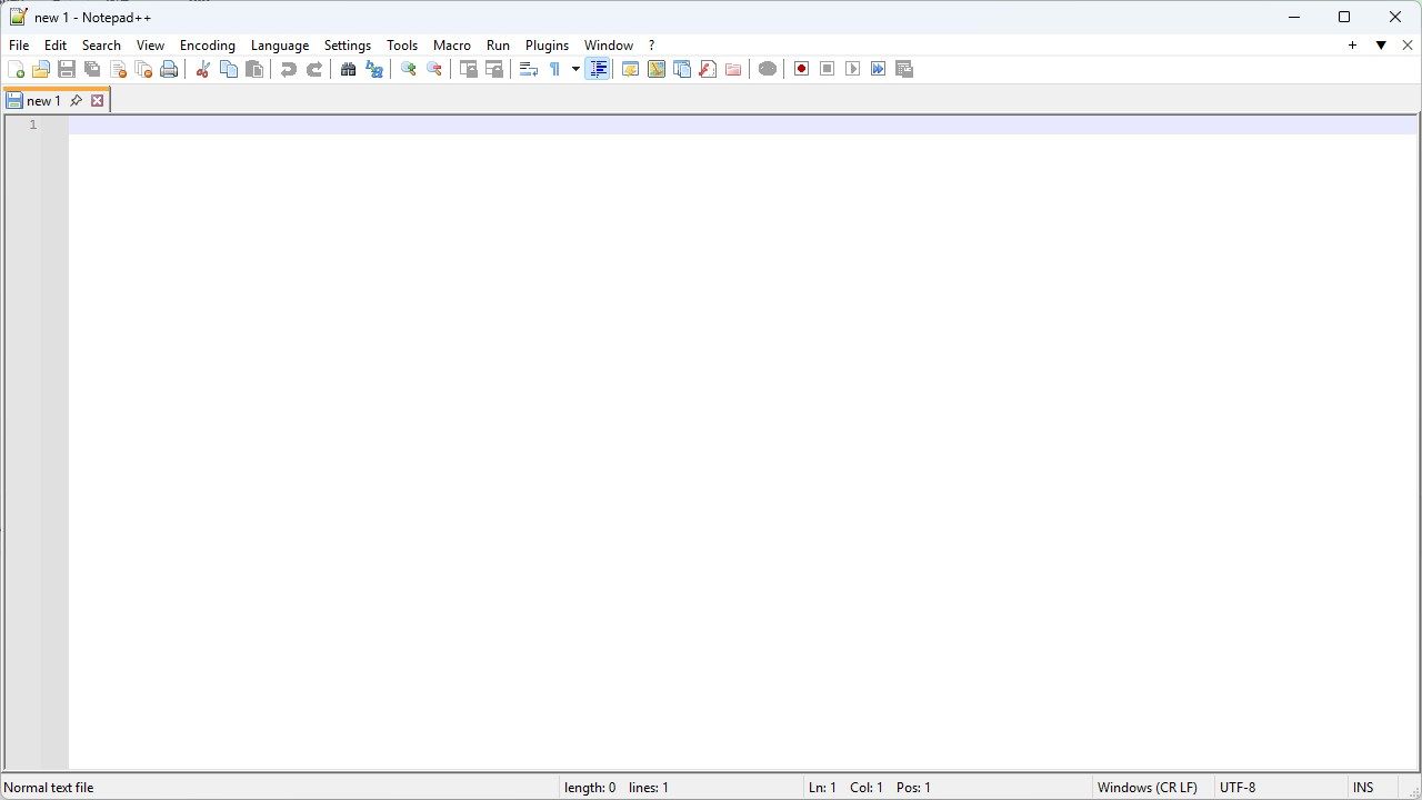 Notepad++ features more buttons on the menus.