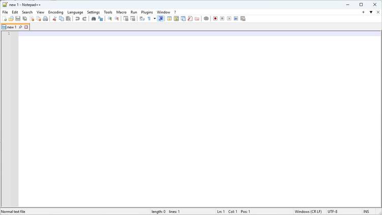 Notepad++ features more buttons on the menus.