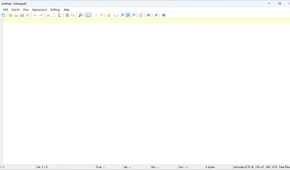 Notepad3 open to a blank window.