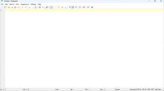 Notepad3 open to a blank window.