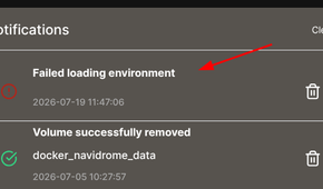 Notifications of failure points in docker.