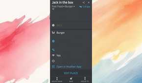 Organic Maps showing Jack in the box information