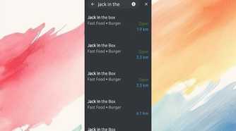 Organic Maps showing multiple Jack in the Boxes