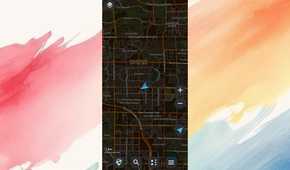 Organic Maps showing the user on a map