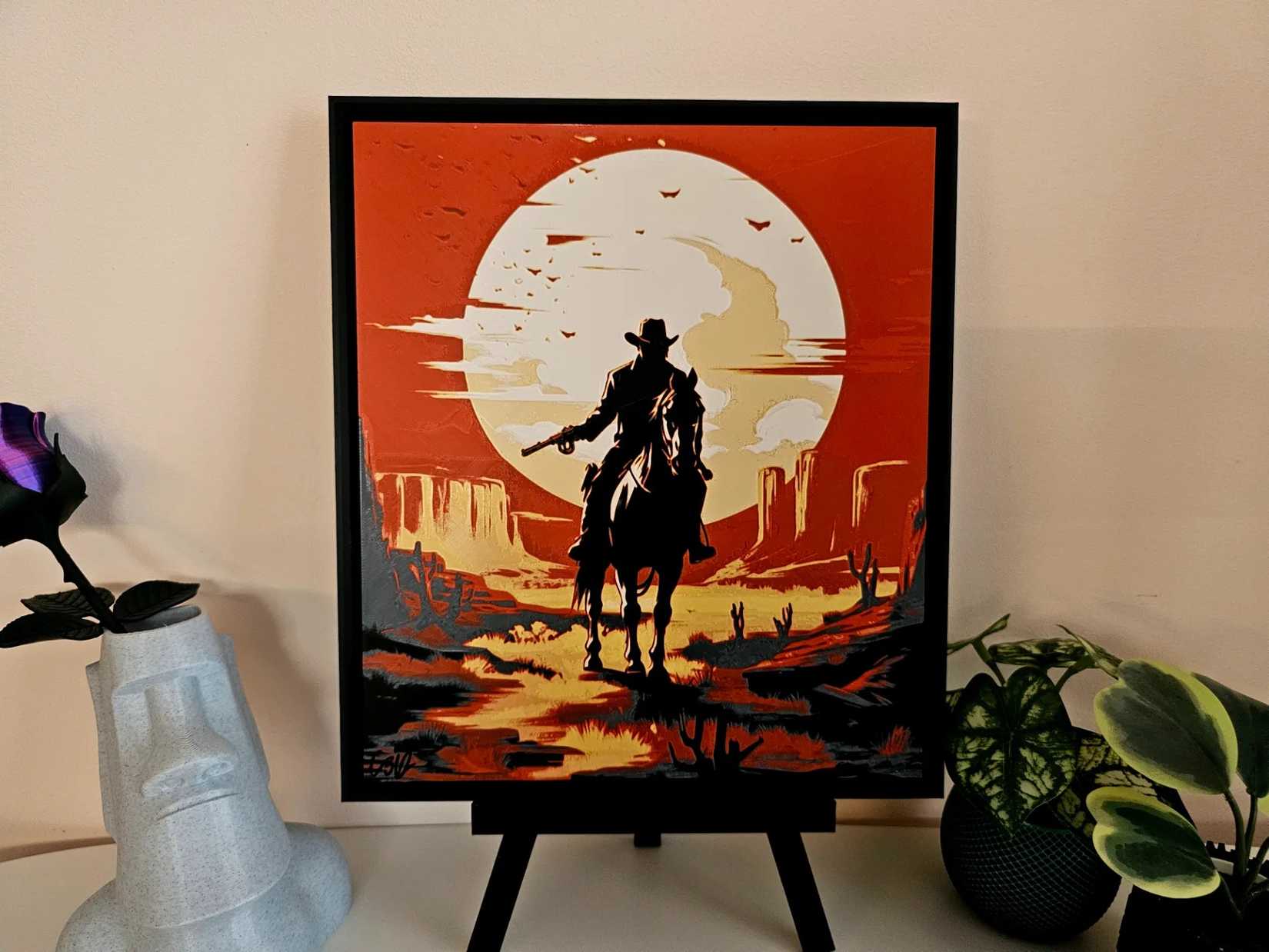 Red Dead Redemption 3D printed filament painting by C3D at MakerWorld.