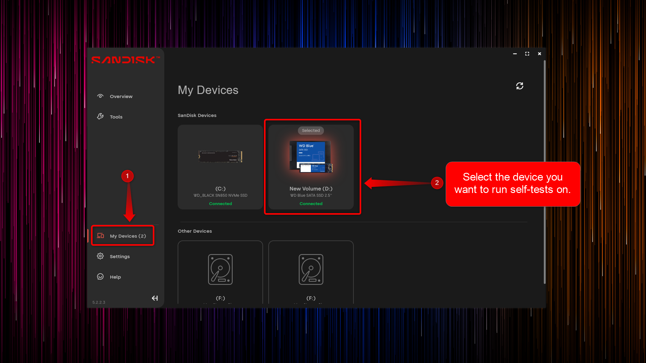 SanDisk Dashboard 01