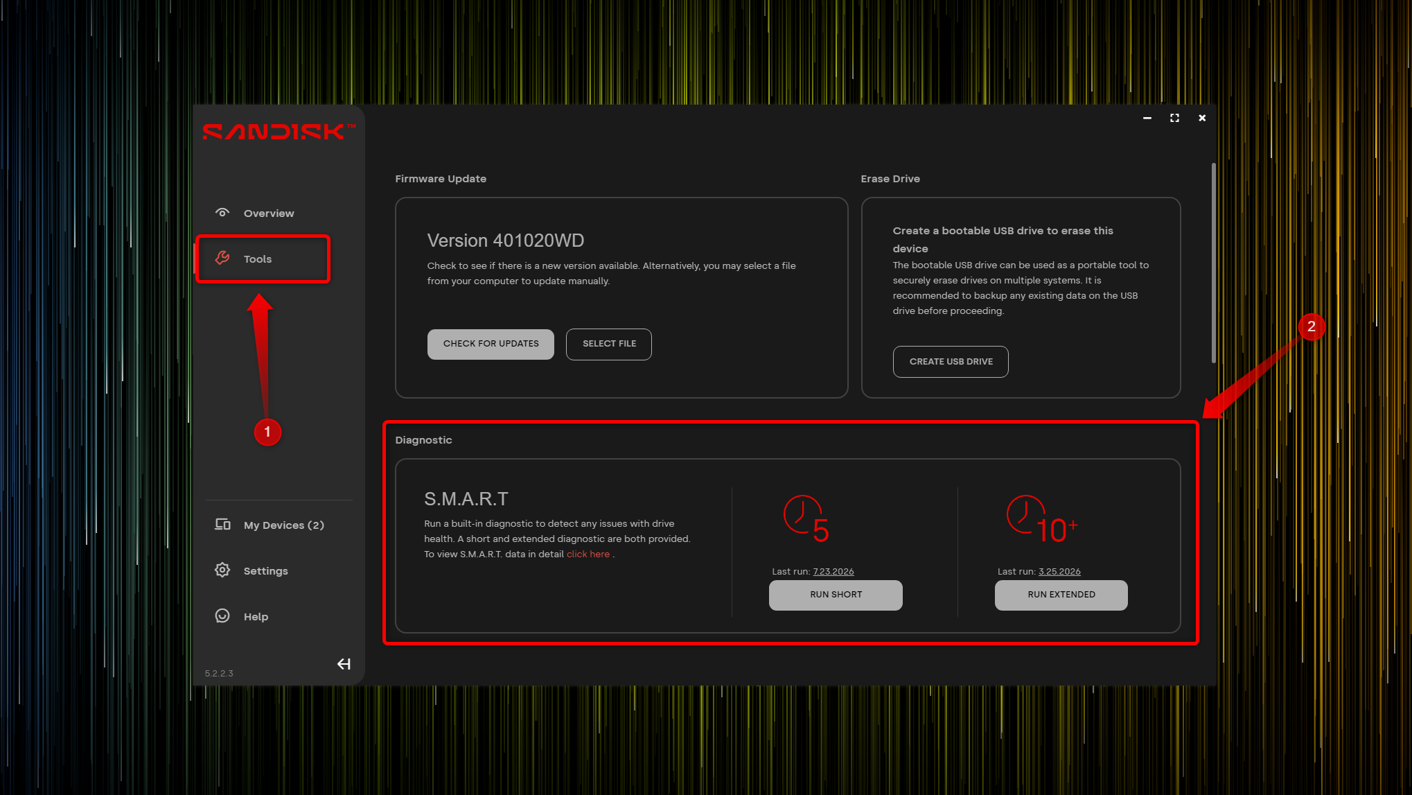 SanDisk Dashboard 02