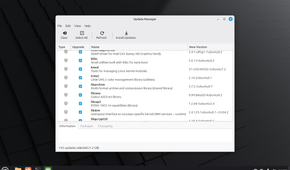 Screenshot of Linux Mint Updates Manager