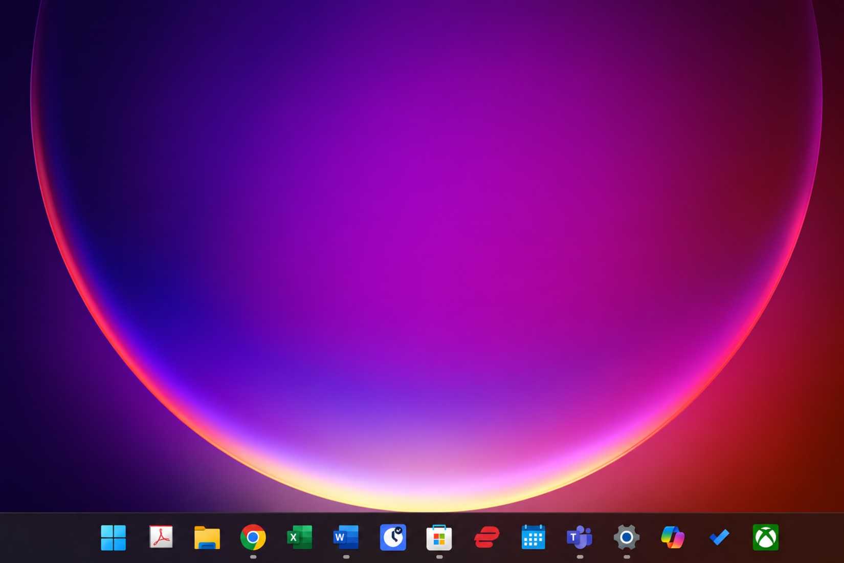A taskbar stacked with the apps I use every day