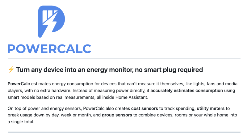 The Powercalc GitHub page.