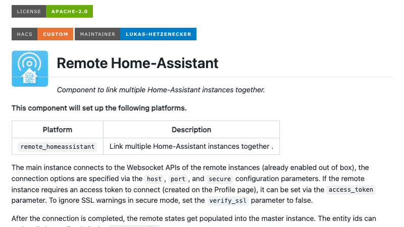 The Remote Home-Assistant GitHub page.
