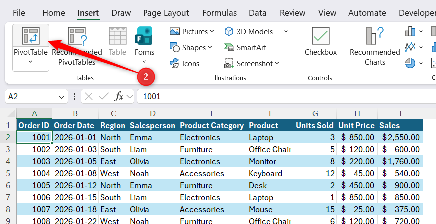 How to create and use PivotTables in Microsoft Excel