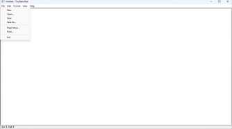 TinyRetroPad with the file menu open.