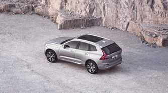 Rear 3/4 shot of a 2022 Volvo XC60