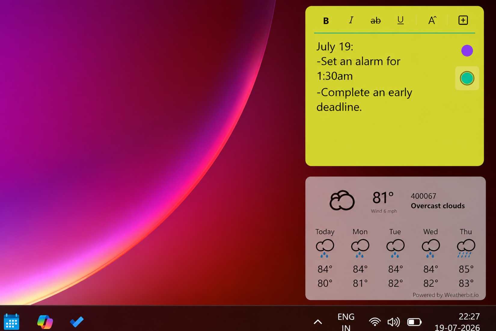 With widgets, I don't need to open an app for data