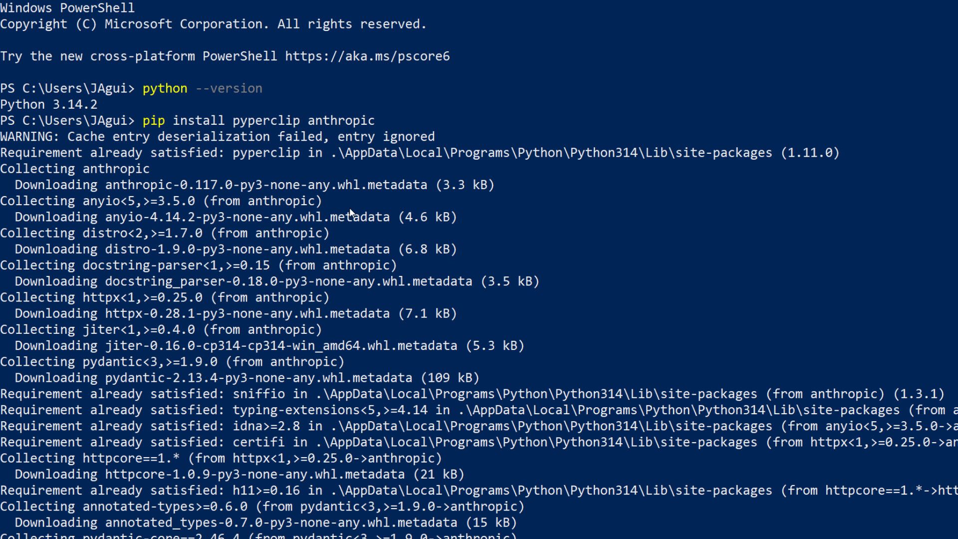 Windows powershell loading