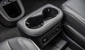 Shot of the sliding center console in a 2022 Hyundai Ioniq 5