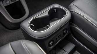 Shot of the sliding center console in a 2022 Hyundai Ioniq 5