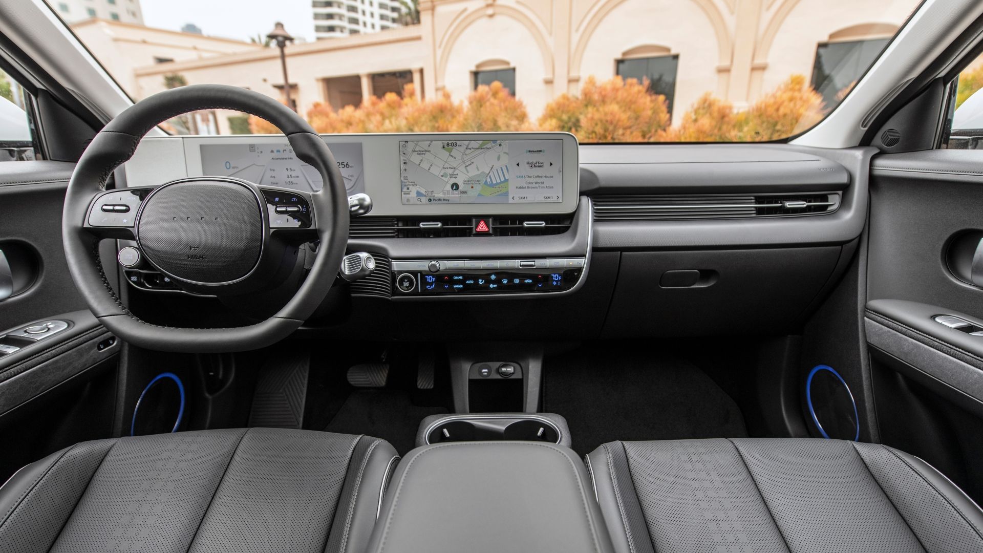 Interior shot of the dashboard in a 2022 Hyundai Ioniq 5
