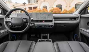 Interior shot of the dashboard in a 2022 Hyundai Ioniq 5
