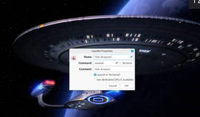 Adding a disk analyzer launcher to the Linux desktop.