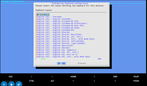 Configuring the keyboard for Debian Linux on a Fire Tablet.