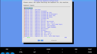 Configuring the keyboard for Debian Linux on a Fire Tablet.