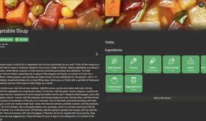 A recipe details with ingredients mentioned in KitchenOwl.