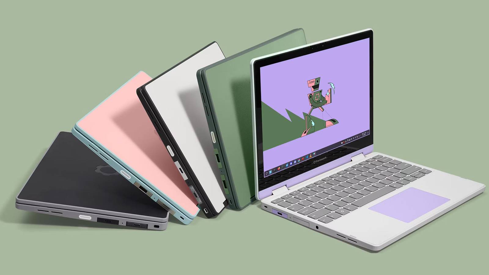 Framework Laptop 12 running Fedora Linux