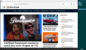 Firefox in FVWM on Linux.