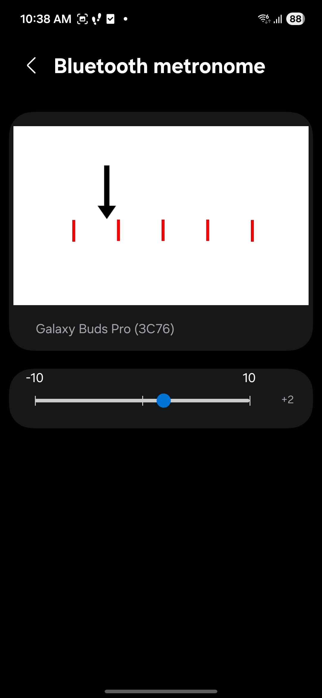 The Bluetooth metronome option in Good Lock's Sound Assistant module.